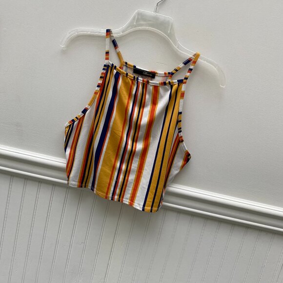 Striped Tank Top size Large crop top - Picture 5 of 8